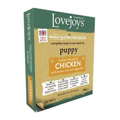 See more information about the Lovejoys Chicken & Rice Wet Puppy Food 395g