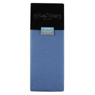 See more information about the Cotton Mill Blue Double Poly Cotton Fitted Sheet