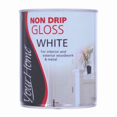 Your Home Non Drip Gloss Paint 750ml - White
