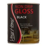 See more information about the Your Home Non Drip Gloss Paint 750ml - Black
