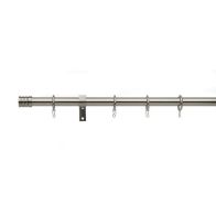 See more information about the Universal Satin Steel Curtain Pole With Barrel Finials 16/19mm 120