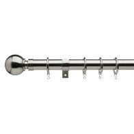 See more information about the Universal Satin Steel Curtain Pole With Ball Finials 25/28mm 120-2