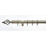 See more information about the Universal Curtain Pole With Brass Cage Finials 25/28mm 120-200cm