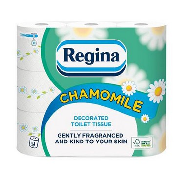 9 Pack Regina Chamomile Toilet Tissue