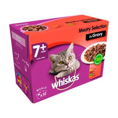 Whiskas Wet Mature Cat Food Meaty Selection 12 Pouches