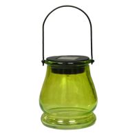 Bright Garden Hanging Jar Solar Light - Green