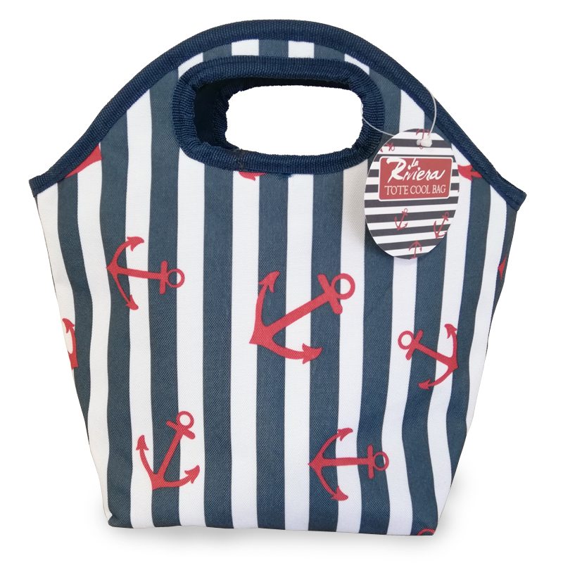 Lunch Tote Beach Picnic Cooler Bag - Stripes Design