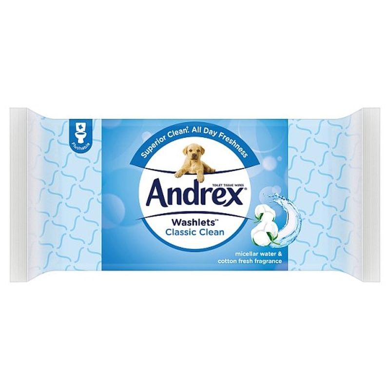 Andrex Classic Clean Washlets 40 Sheets