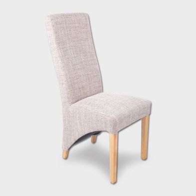 Baxter Wave Back Dining Chair Beige