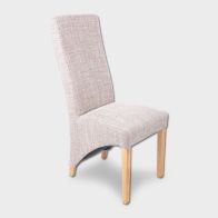 See more information about the Baxter Dining Chair Wood & Fabric Beige