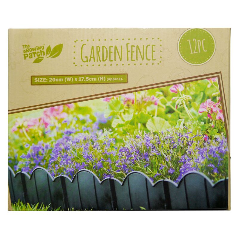 Growing Patch 12 Piece Plastic Garden Fence