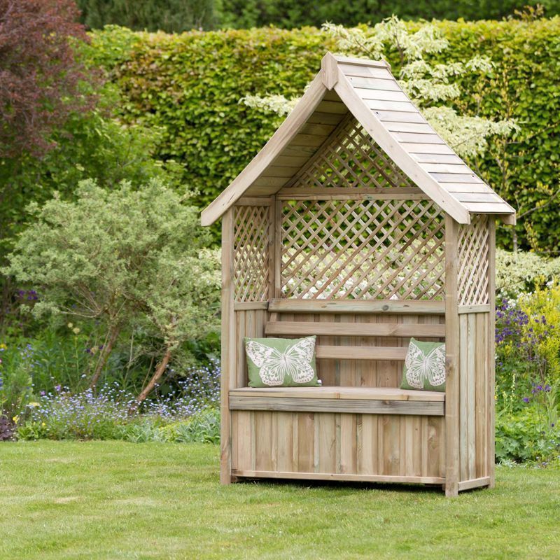 Norfolk Garden Arbour with Storage Box