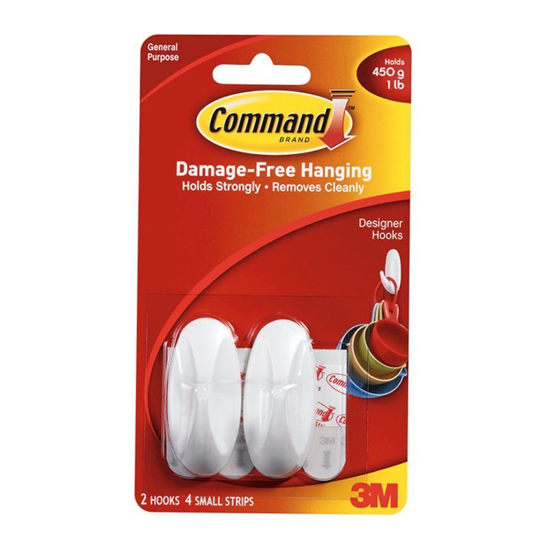3M Command Designer Damage-Free Hanging Hooks - Small