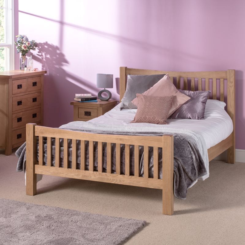 Cotswold 4ft 6in Double Bed Frame Oak