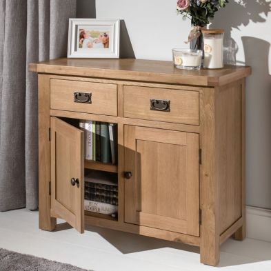 See more information about the Cotswold Oak Sideboard Natural 2 Doors 2 Drawers