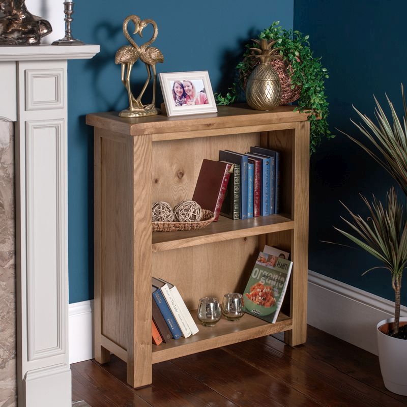 Cotswold Oak Bookcase Natural 2 Shelves