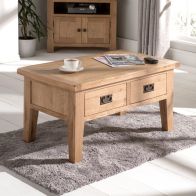 See more information about the Cotswold Coffee Table Oak 2 Drawer