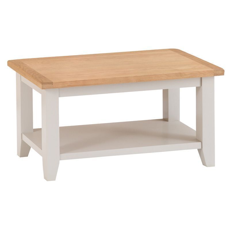 Elsing Pine Small Coffee Table With Shelf