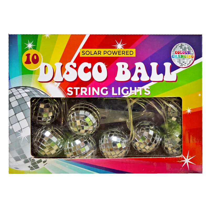 Buy Bright Garden 10 Solar Disco Ball Colour Changing String Lights ...
