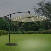 See more information about the Croft 3M Cream Overhang Solar LED Garden Parasol