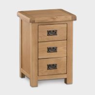 See more information about the Cotswold Oak Bedside table Neutral 3 Drawers