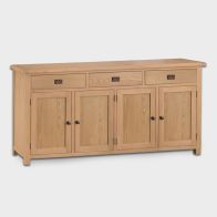 See more information about the Cotswold Oak Large Sideboard Natural 4 Doors 2 Shelves 3 Drawers