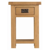 See more information about the Cotswold Side Table Oak 1 Shelf 1 Drawer