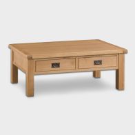 See more information about the Cotswold Large Coffee Table Oak 2 Drawer