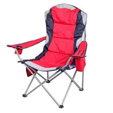 See more information about the Luxury Padded Camping Chair with Drink Pocket - Red