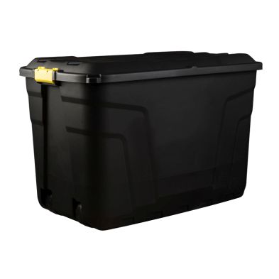 See more information about the Plastic Storage Box 2 Wheels 190 Litres Extra Large - Black Heavy Duty by Strata