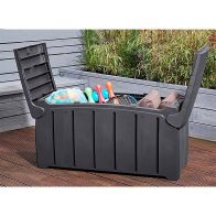 See more information about the Plastic Outdoor Storage Box 322 Litres Extra Large - Black Essentials by Croft