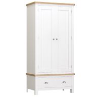See more information about the Jasmine White 2 Door 1 Drawer Gents Wardrobe