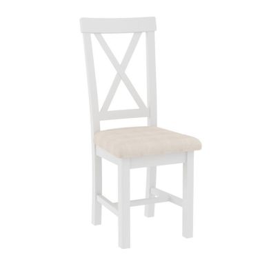 See more information about the Jasmine Dining Chair Wood & Fabric White