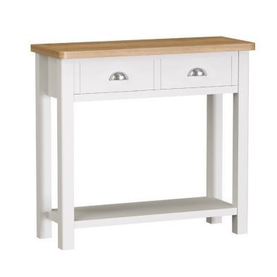 Jasmine White 2 Drawer Console Table