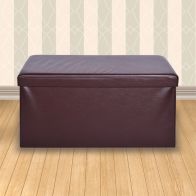See more information about the Secreto Storage Ottoman Brown & Faux Leather Large