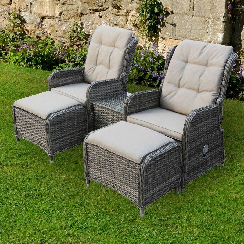 Buy Newbury Reclining Chairs Footstools Table Garden Furniture