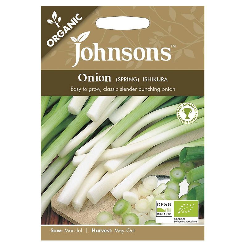 Johnsons Organic Onion Spring Ishikura Seeds