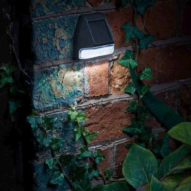 Image of 4 Pack Solar Garden Wall Light White LED - 7.5cm SuperBright by Smart Solar