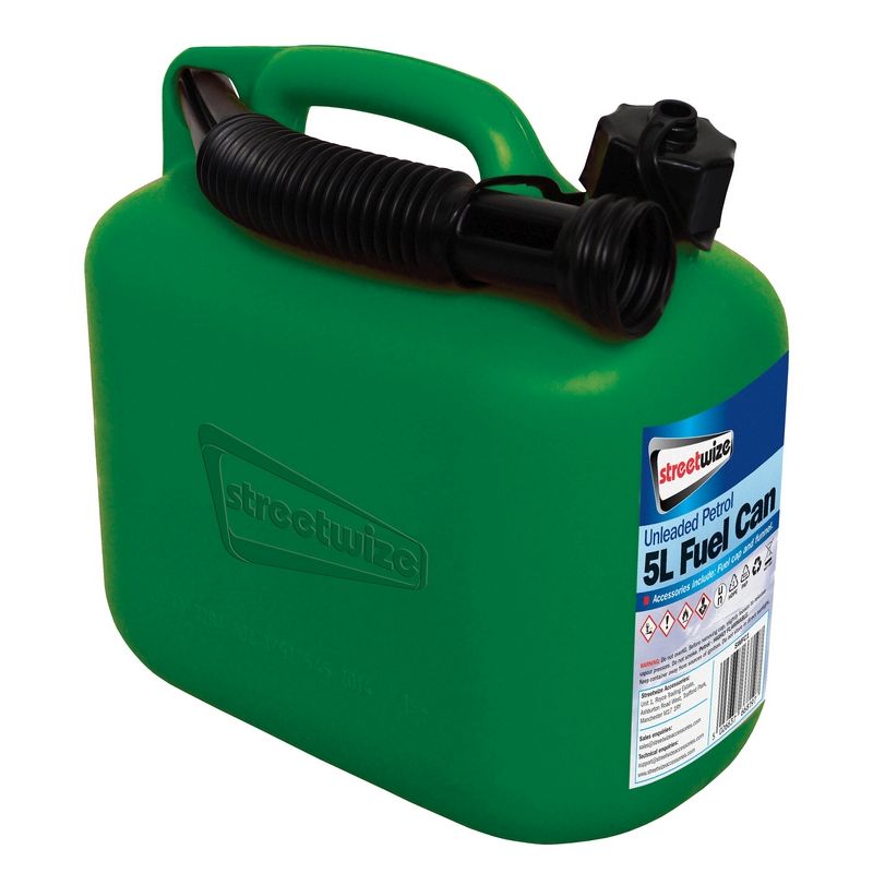 5L Green Fuel Can for Unleaded Petrol