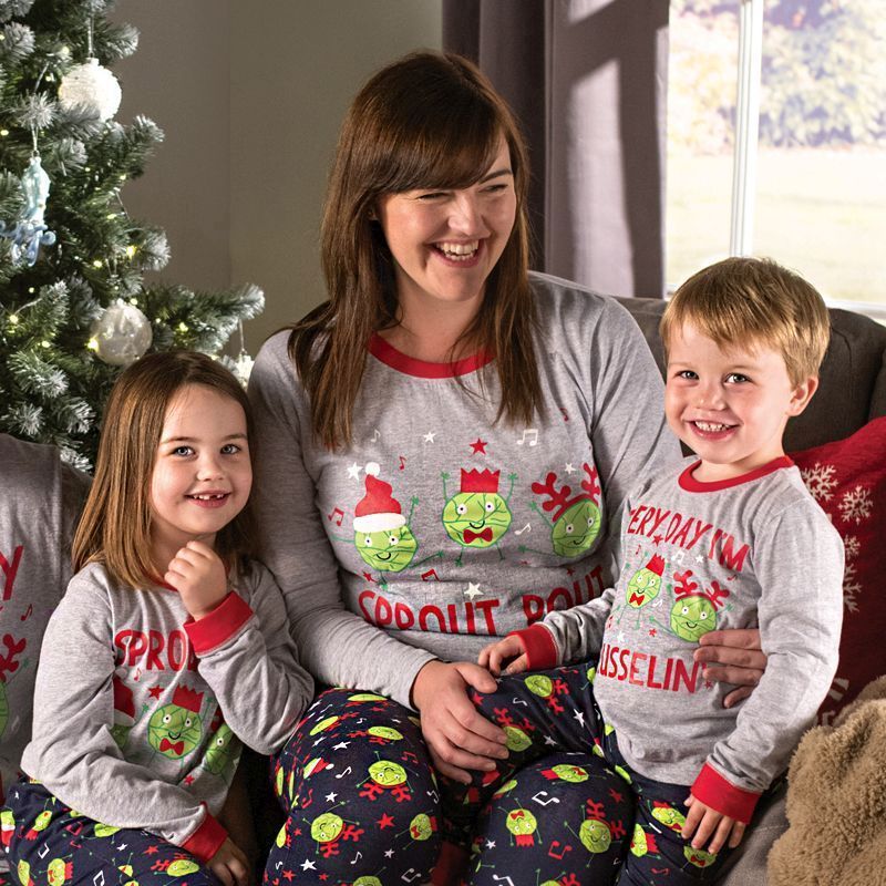 Family Christmas Pyjamas Sprout Pout Set - Large