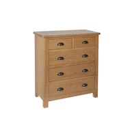 See more information about the Rutland Oak 5 Drawer Chest Rustic