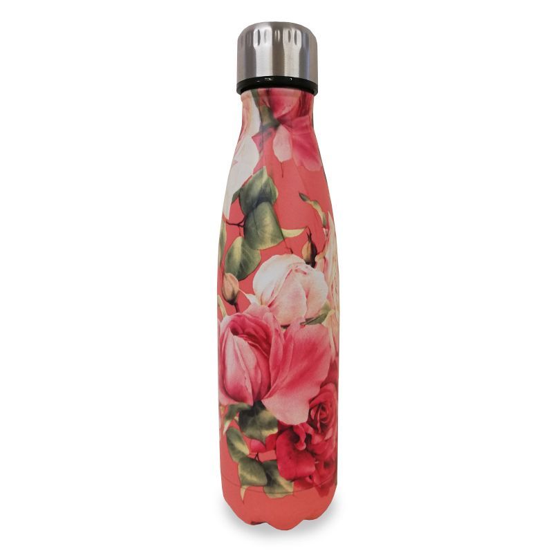 Double Wall Stainless Steel Bottle - Pink Floral