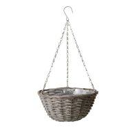 See more information about the Willow Hanging Basket Grey Washed 30cm