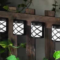 See more information about the Bright Garden Solar Fence Lights Black - 4 Pack