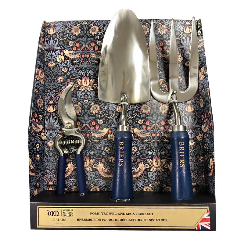 William Morris Strawberry Thief Fork Trowel & Secateurs Gift Set