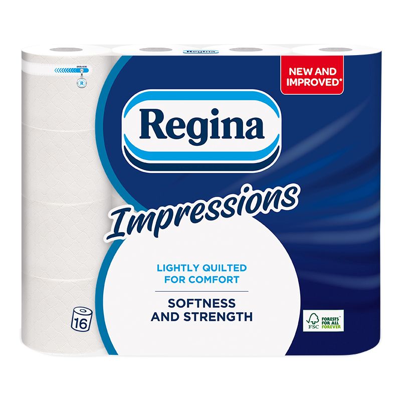 Regina 3 Ply Toilet Tissue 16 Pack Impressions