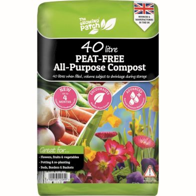 See more information about the Growing Patch Peat-Free All-Purpose Compost 40 Litre