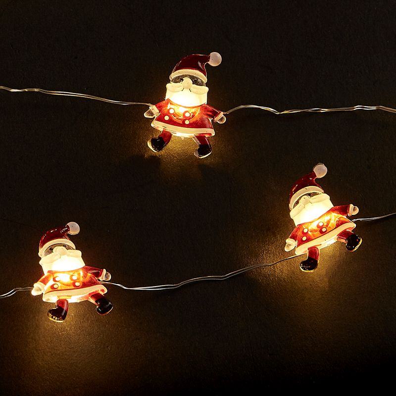 20 LED Santa Claus String Lights Battery 1.9m