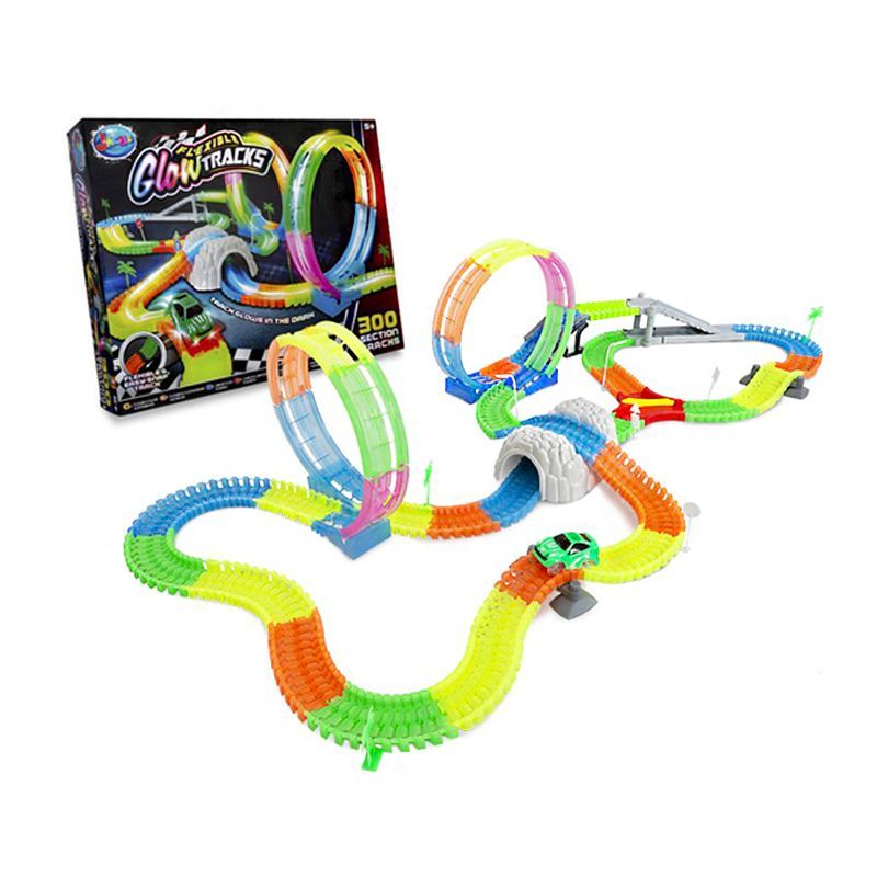 Glow In The Dark Race Car Track Flexible 300 Pieces