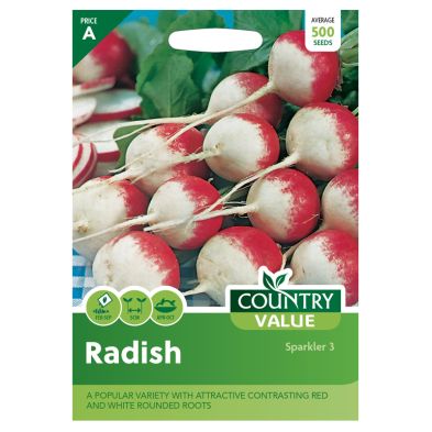 Country Value Radish Sparkler 3 Seeds